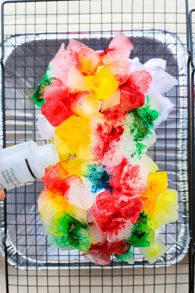 DIY Rainbow Ice Tie Dye 