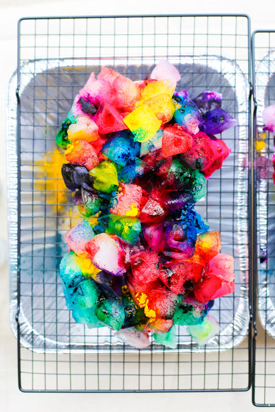 DIY Rainbow Ice Tie Dye 