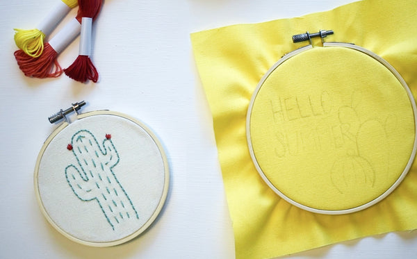 Beginner Embroidery Craft Tutorial – Craft Supply Collection Kit - Handmade Modern