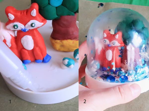 Fox in the Forest Snow Globe Clay Craft | Kid Made Modern