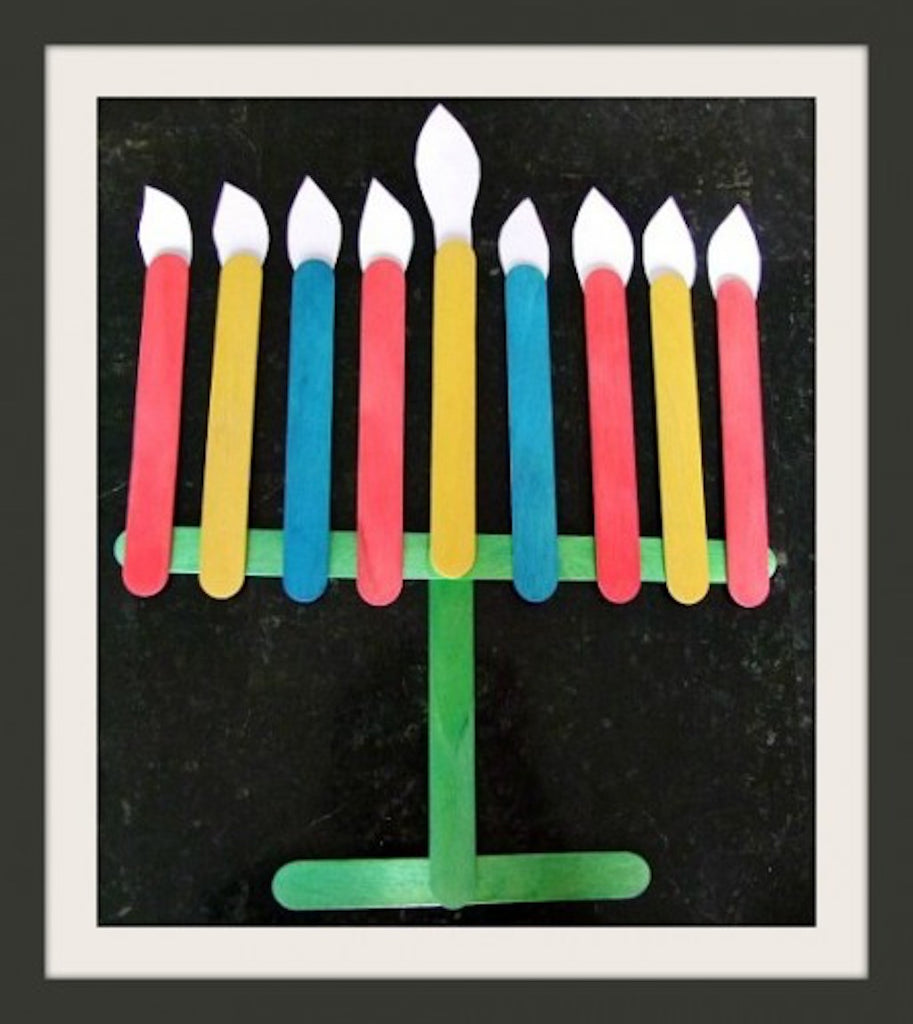 Hannukah popsicle menorah