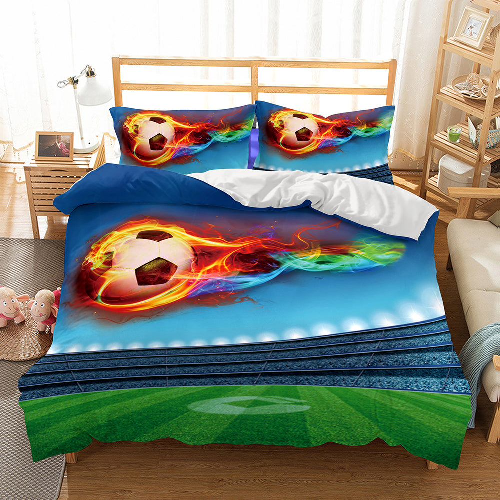 World Cup Soccer Bedding Set Duvet Cover And Pillow Cases