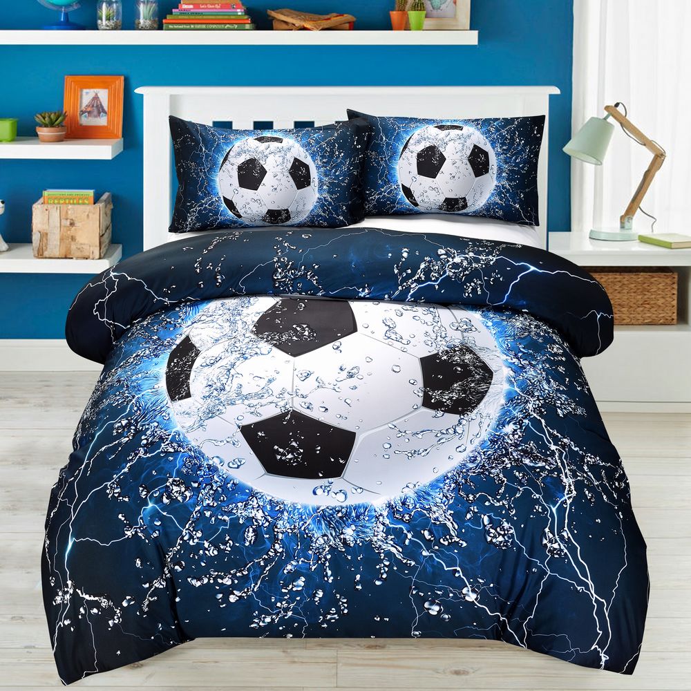 3d Ice Water Soccer Bedding Set Duvet Cover Set And Pillow Cases