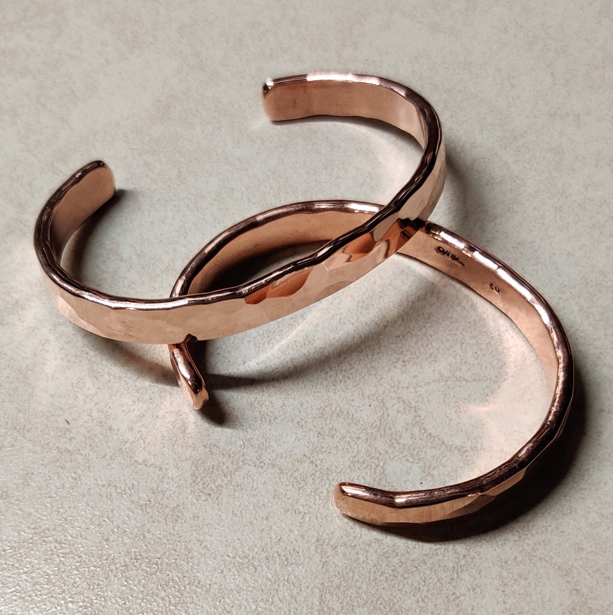 Pure Therapeutic Copper Hammered Cuff Bracelet