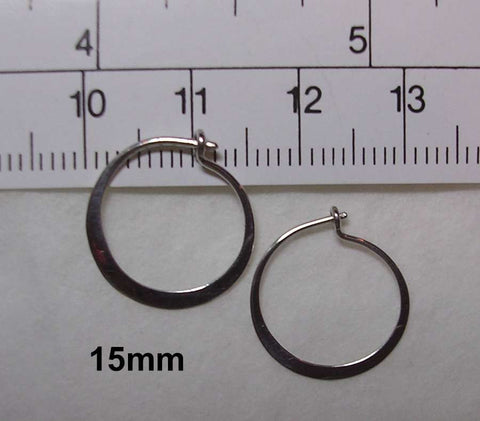 Tiny Sleeper Hoop Earrings in Sterling Silver