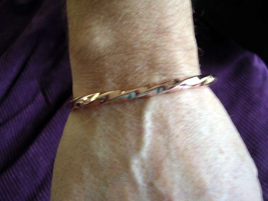 Twisted Square Copper Bracelet