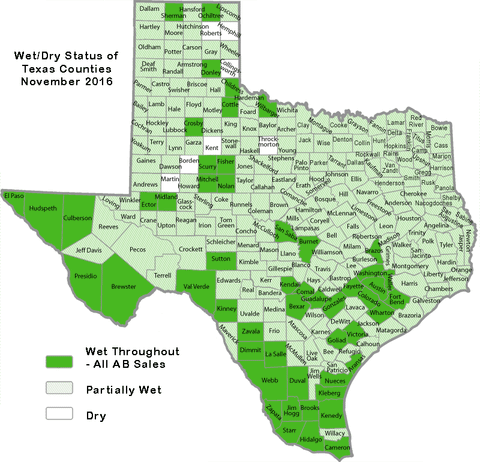 Can't believe we still have Wet/Dry Counties of Texas
