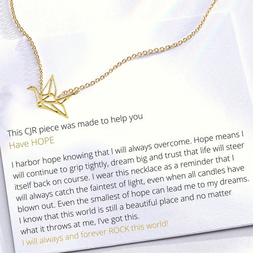 Hope II Crane Necklace