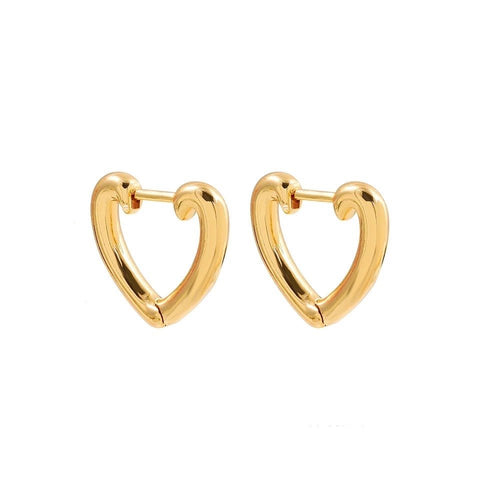 The Avi Heart Huggie Earrings