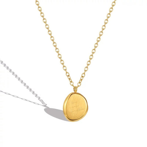 The Avignon “You Are Valuable” Pendent Necklace Gold