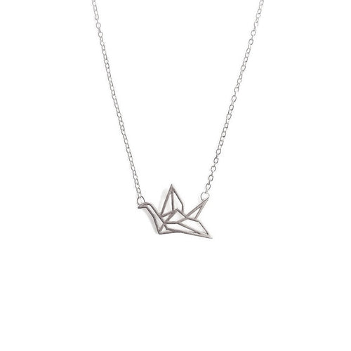 The Hope II Origami Crane Necklace