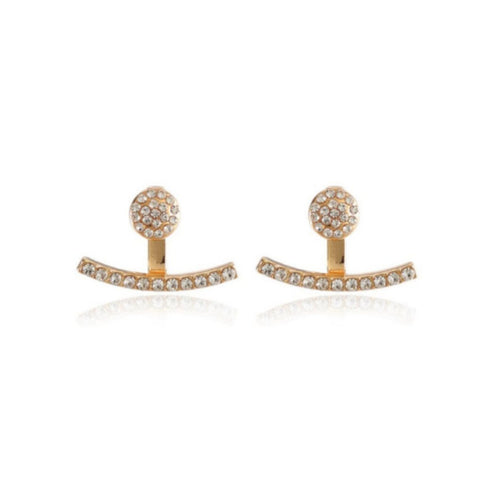 The Jak Curved Bar Crystal 3-in-1 Earrings