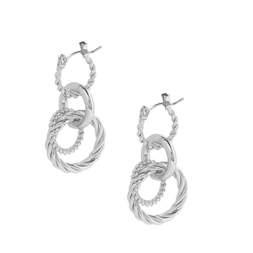 The Jules 2-in-1 Hoop Earrings Silver