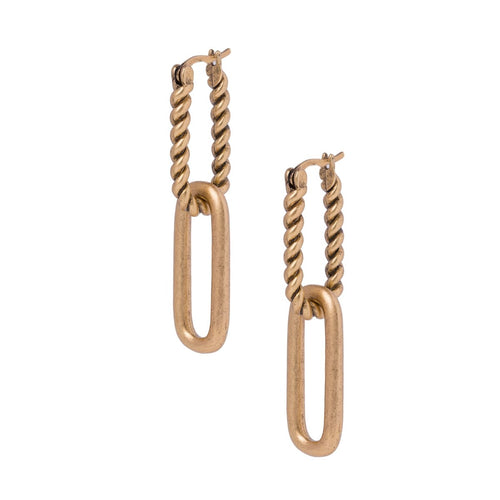 The Lenni 2-in-1 Double Hoops Gold