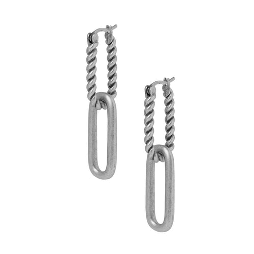 The Lenni 2-in-1 Double Hoops Silver