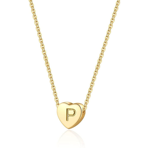 The Monogram Heart Necklace Gold