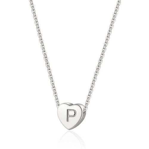 The Monogram Heart Necklace Silver
