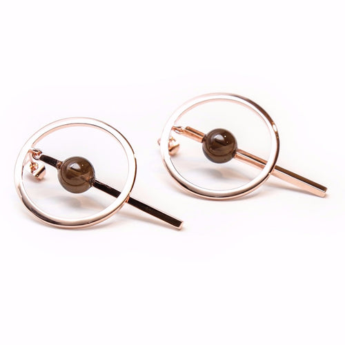 The Pendulum Smoky Quartz Earrings 18K Gold