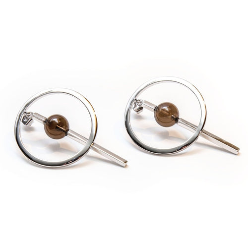 The Pendulum Smoky Quartz Earrings Silver