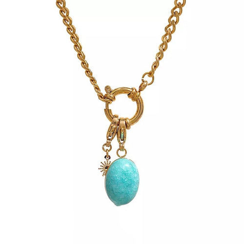The Sea Turquoise Charm Necklace
