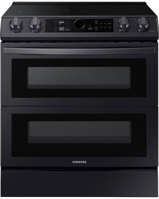 NE63A8711QNSamsung Bespoke Smart Slide-in Electric Range 6.3 cu. ft. with  Smart Dial & Air Fry in Navy Steel NAVY STEEL - Snow Brothers Appliance