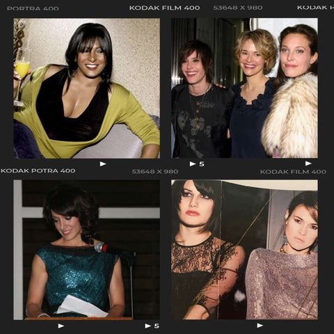 Photo collage of memorable times with The L Word actors Pam Grier, Kate Moennig, Leisha Hailey, Rachel Shelley, Jennifer Beals and the Uh Huh Her Band