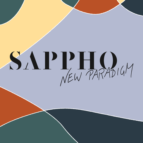 SAPPHO New Paradigm Logo on Board With Brand Colors