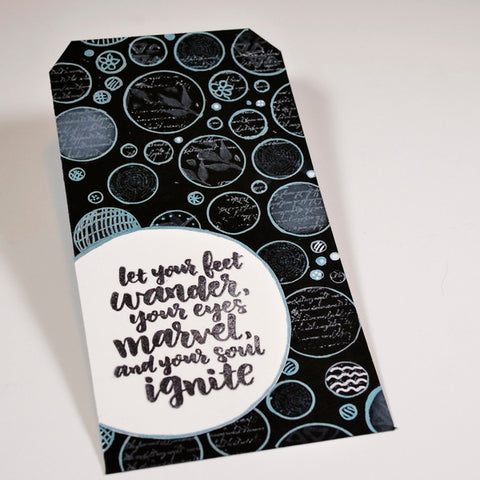 Wild Whisper Designs Black Art Tag by Nadine Milton Using Inks, Stamping, Paint Pens and Stencils