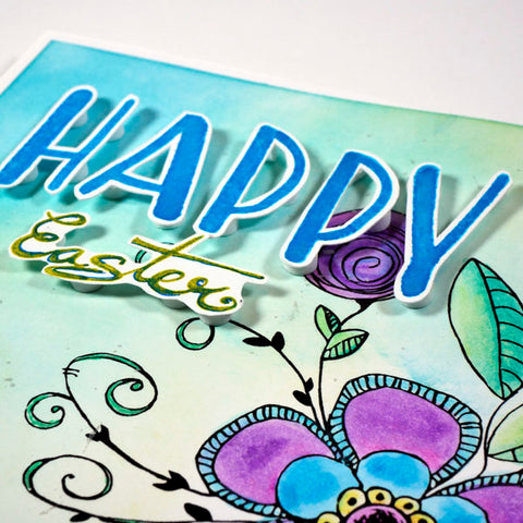 Happy Easter Stamped with Wild Whisper Designs Capital Letter Stamps