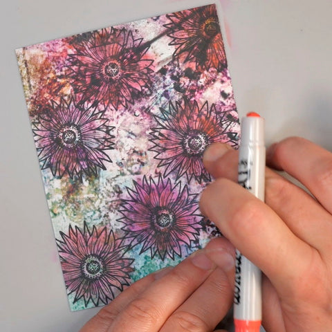 Blending Flower Images with Tim Holtz Distress Crayons