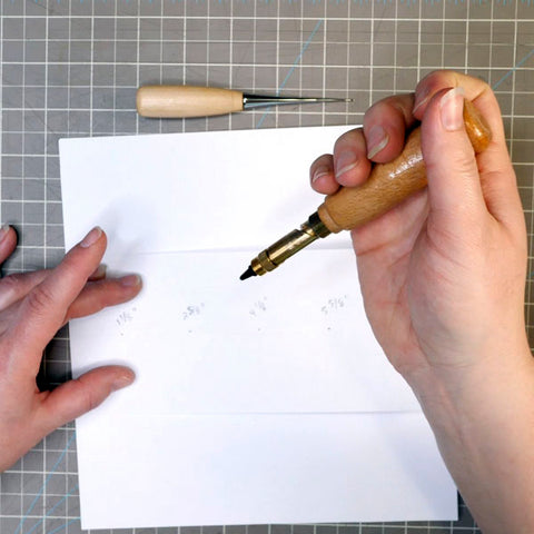 Using a Screw Punch to Pierce Paper for Traveler's Notebook