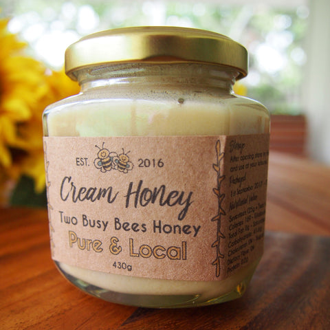 Creamed honey from two Busy Bees Honey