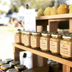 Two Busy Bees Honey display at the Green Heart Fair