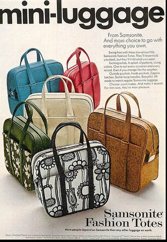 Samsonite Fashion Totes 1969