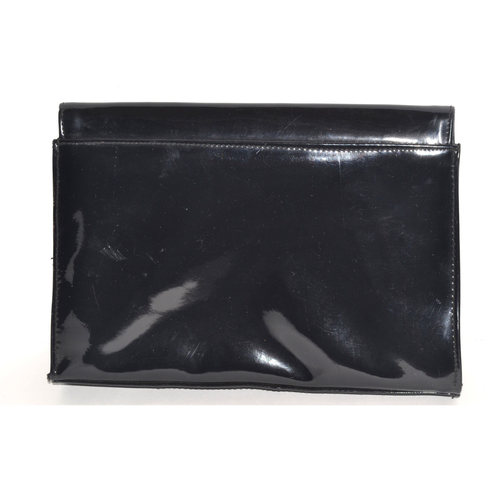 Vintage Black Patent Leather Clutch Purse | Quirky Finds