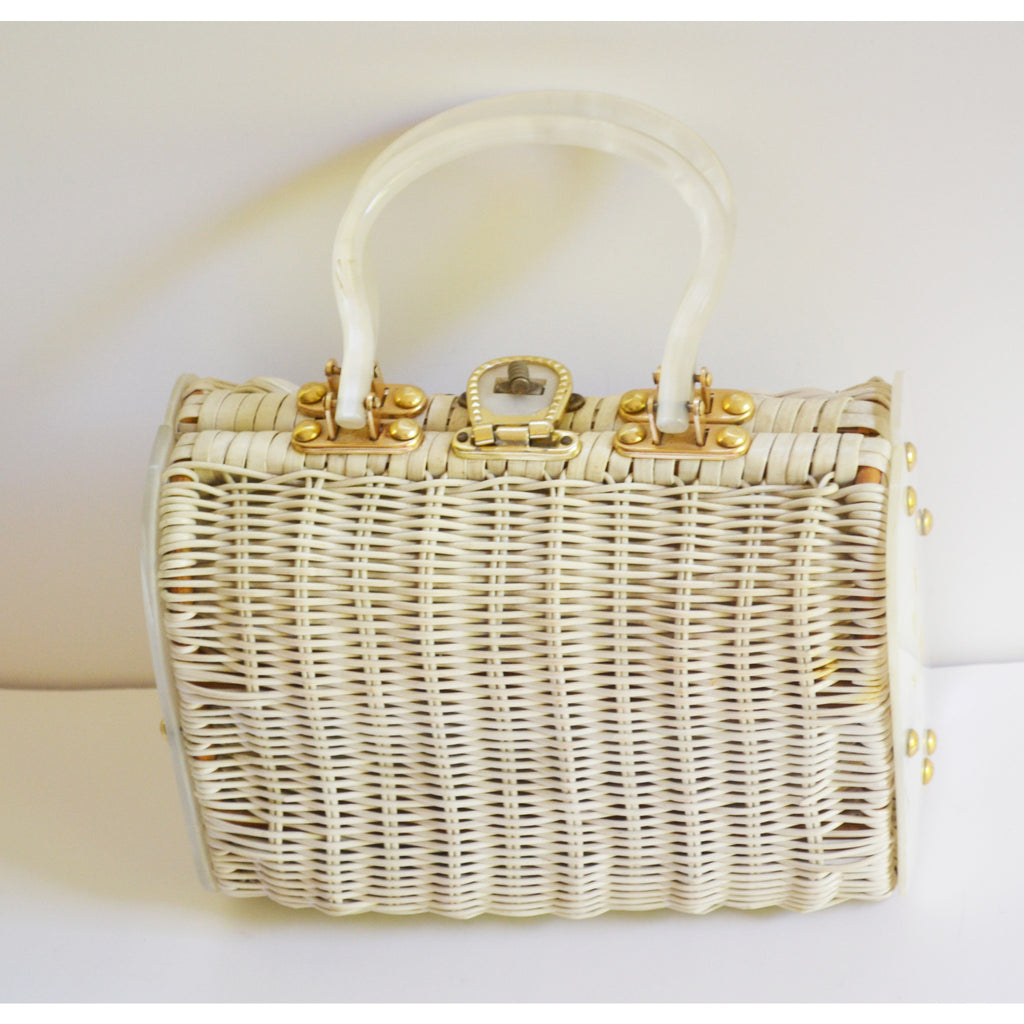 Vintage Psychedelic Woven Basket Purse | QuirkyFinds