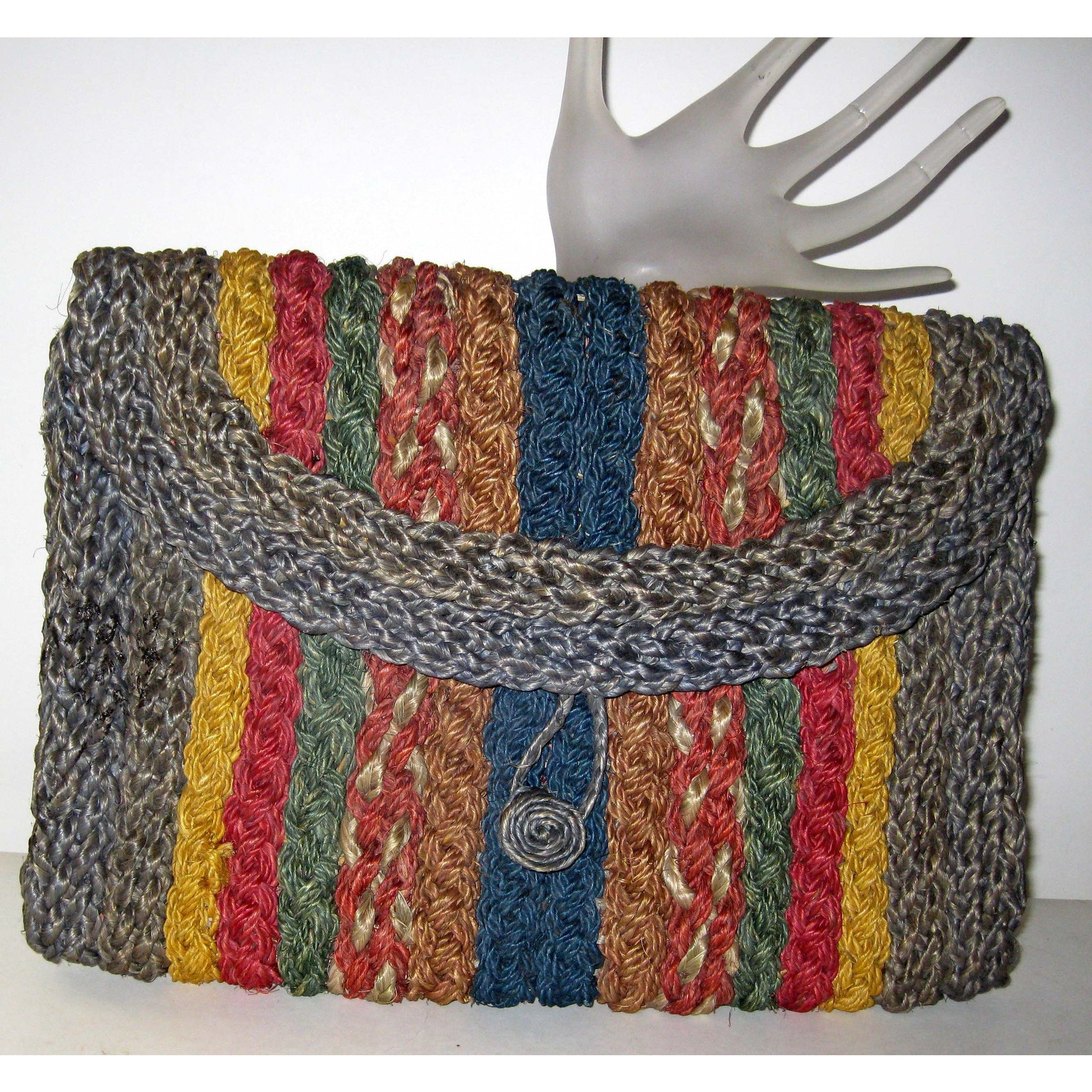 Colorful Woven Straw Clutch Purse – Quirky Finds