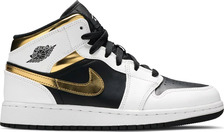 black and white and gold jordan 1