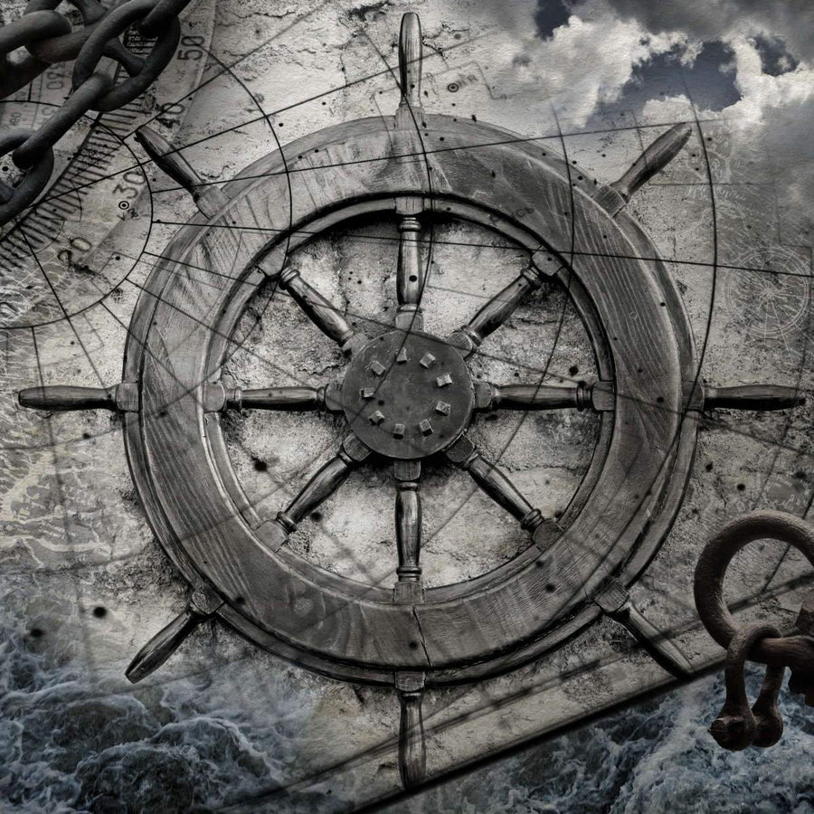 Ocean Compass Wall Art | Digital Art