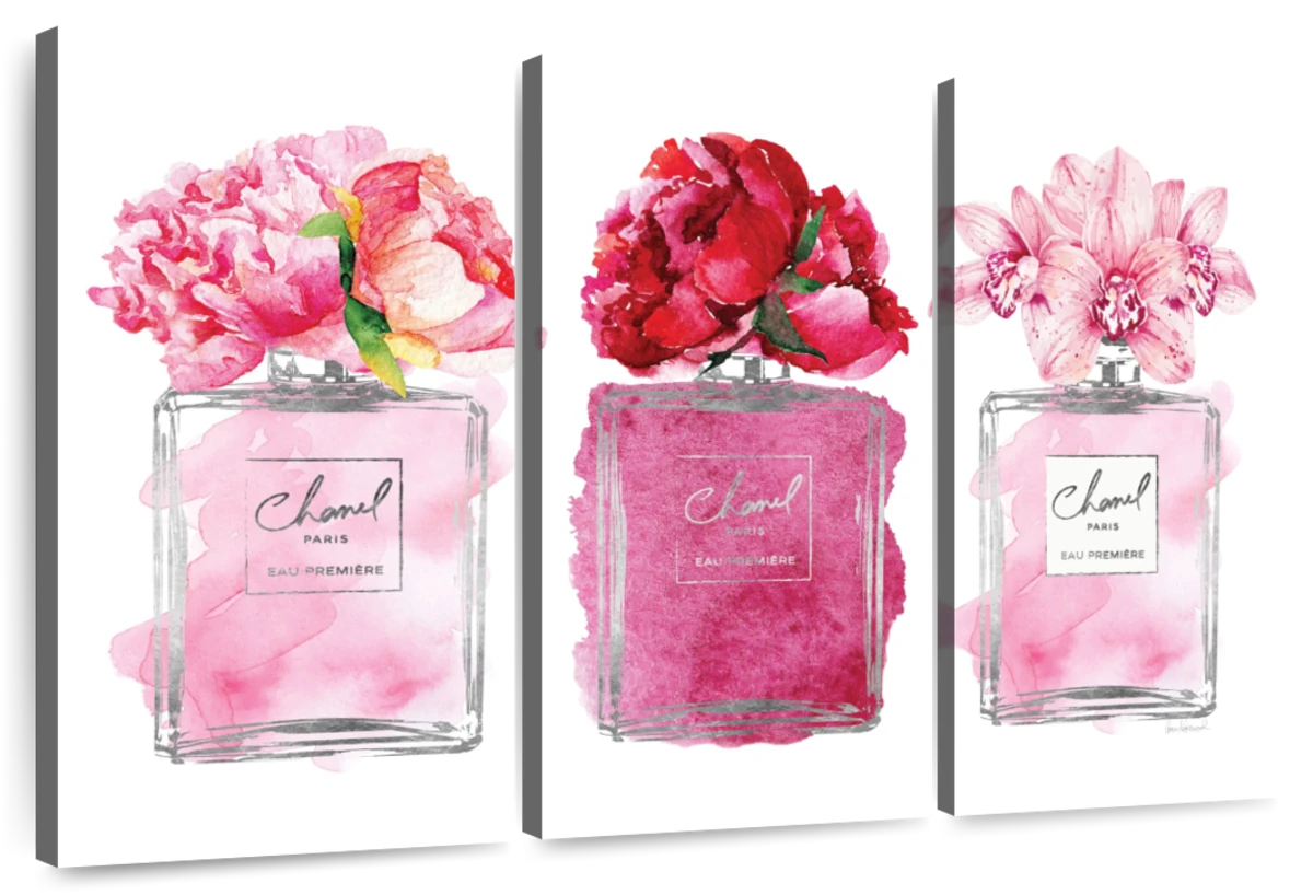 Perfume Bottle Bouquets I Art: Canvas Prints, Frames & Posters