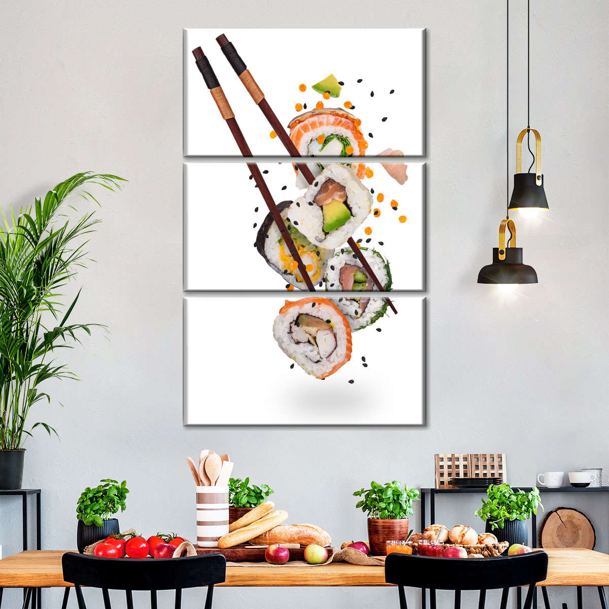 Sushi Friends Gift For Japanese Dish Lover Japan Food Asian Fan Canvas  Print / Canvas Art by Jeff Creation - Fine Art America