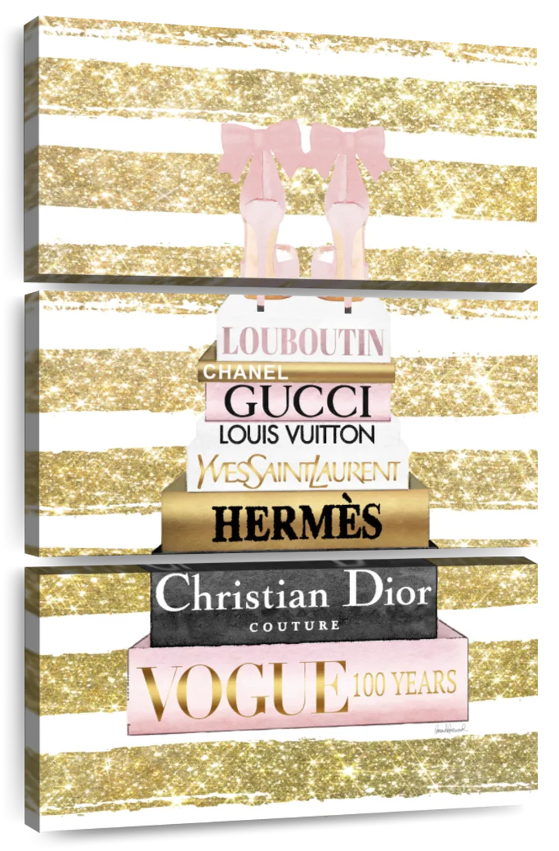 chanel louis vuitton gucci wall decor