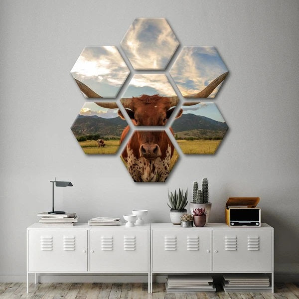 Longhorn Multi Panel Canvas Wall Art