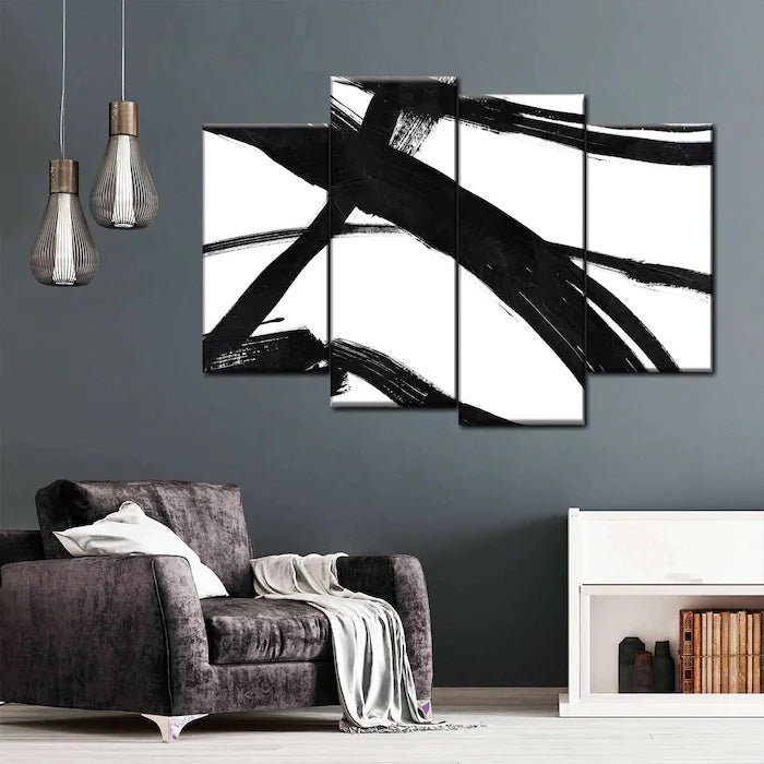 beautiful black canvas art ideas