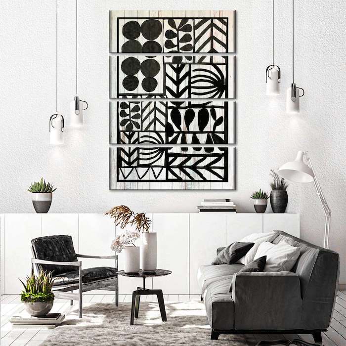 black wall art decor ideas