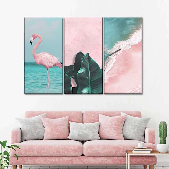 canvas wall art pink