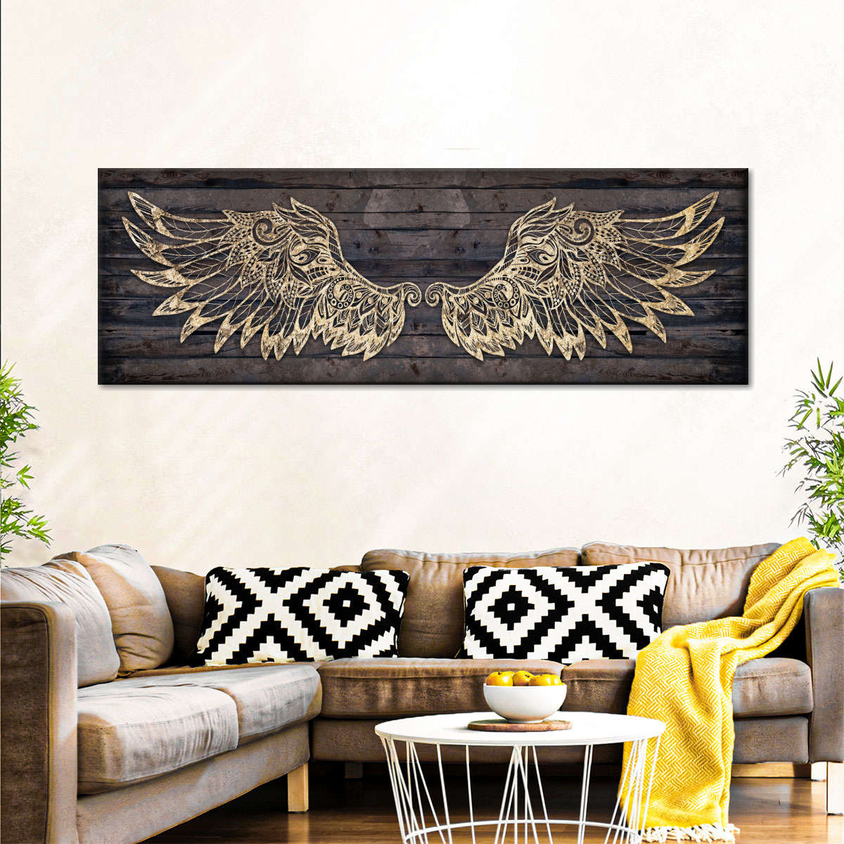 Golden Angel Wings Wall Art