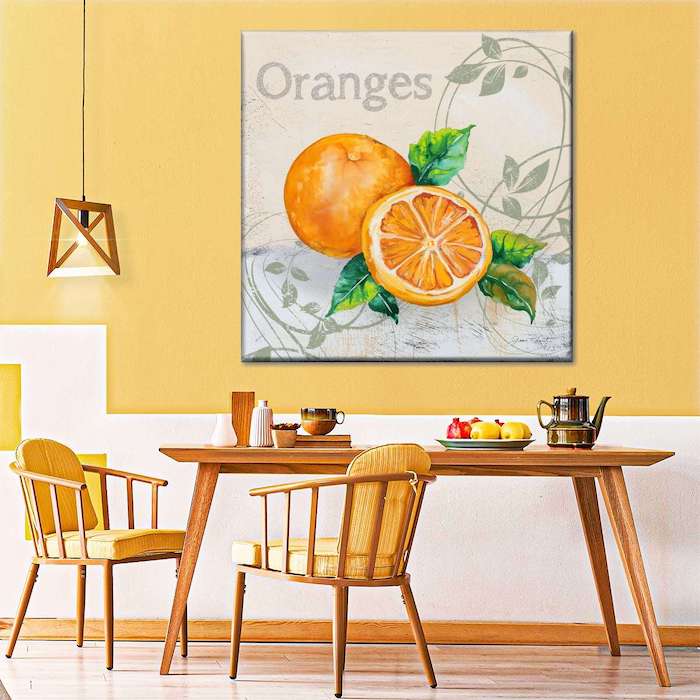 kitchen orange wall decor ideas