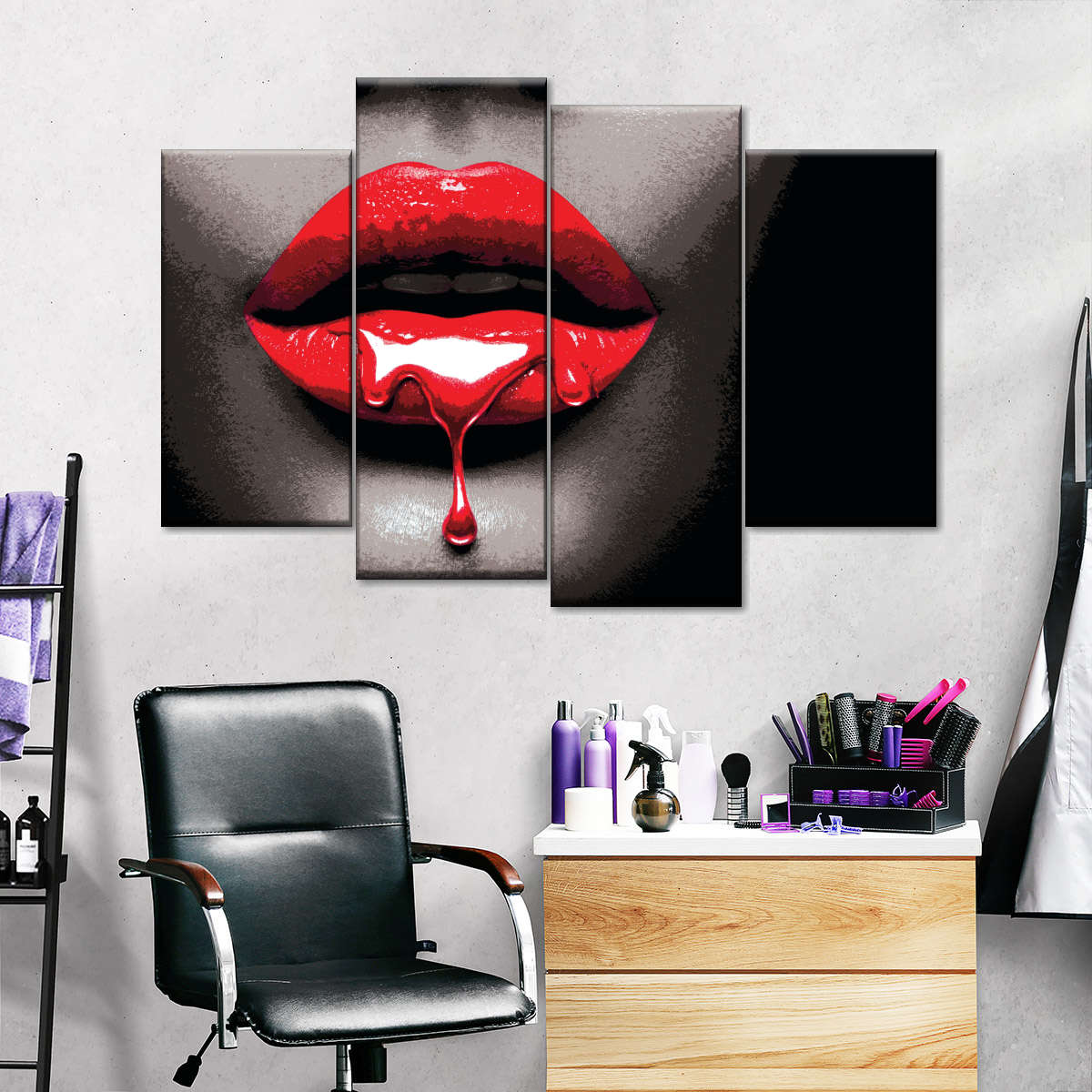 Sensual Lips Paint Drip Wall Art: Canvas Prints, Art Prints & Framed Canvas