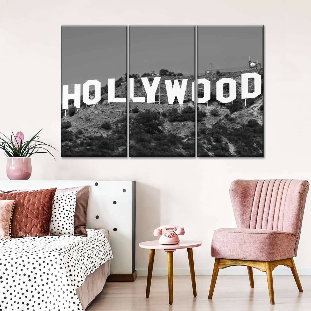 Hollywood Sign Multi Panel Canvas Wall Art